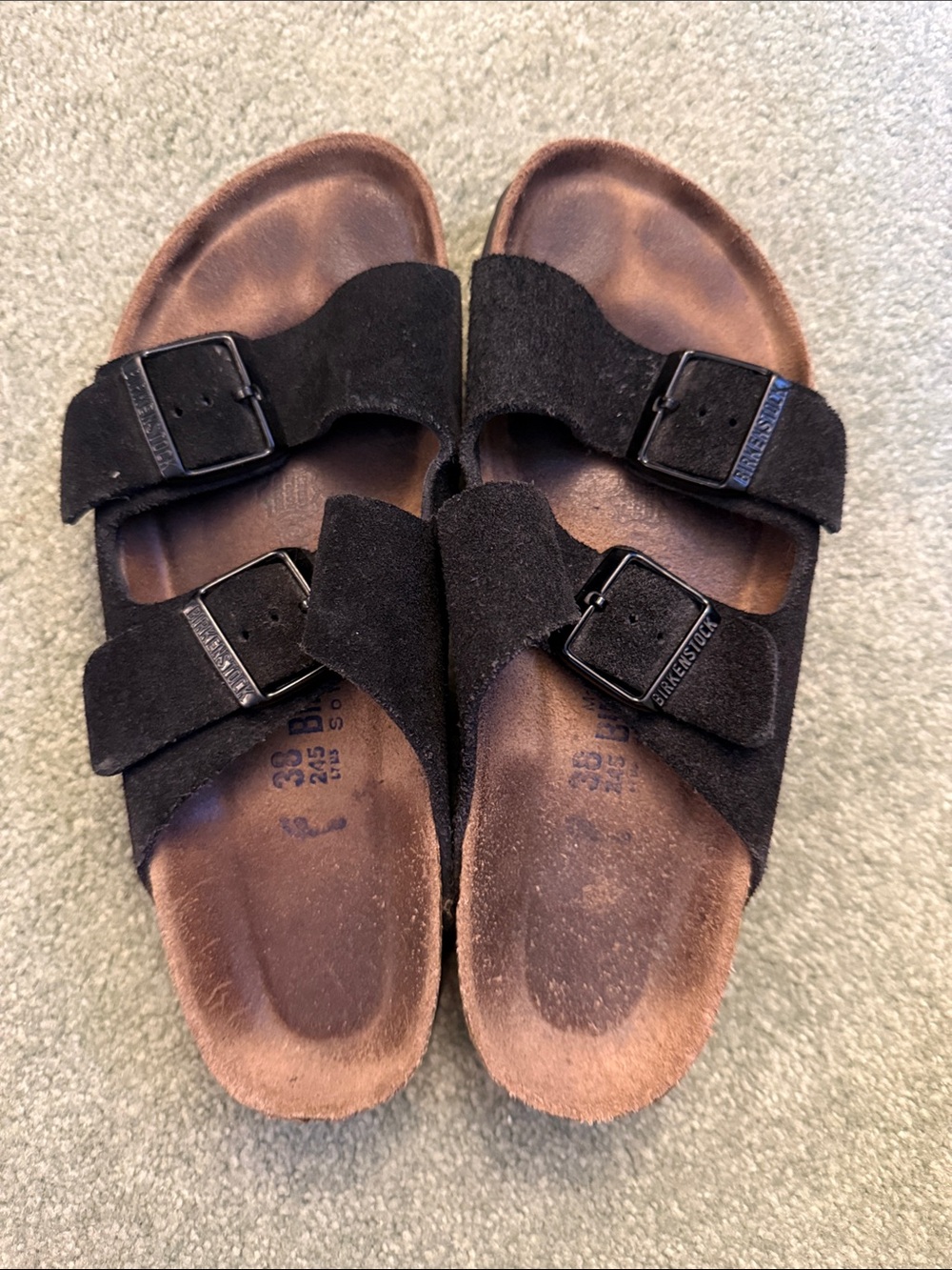 Black suede Birkenstock Arizona